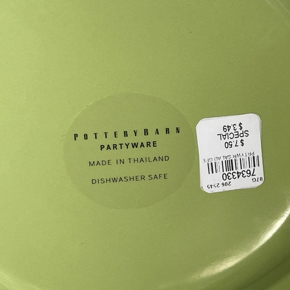 Discontinued Pottery Barn Enamelware Plates Lime Green 10